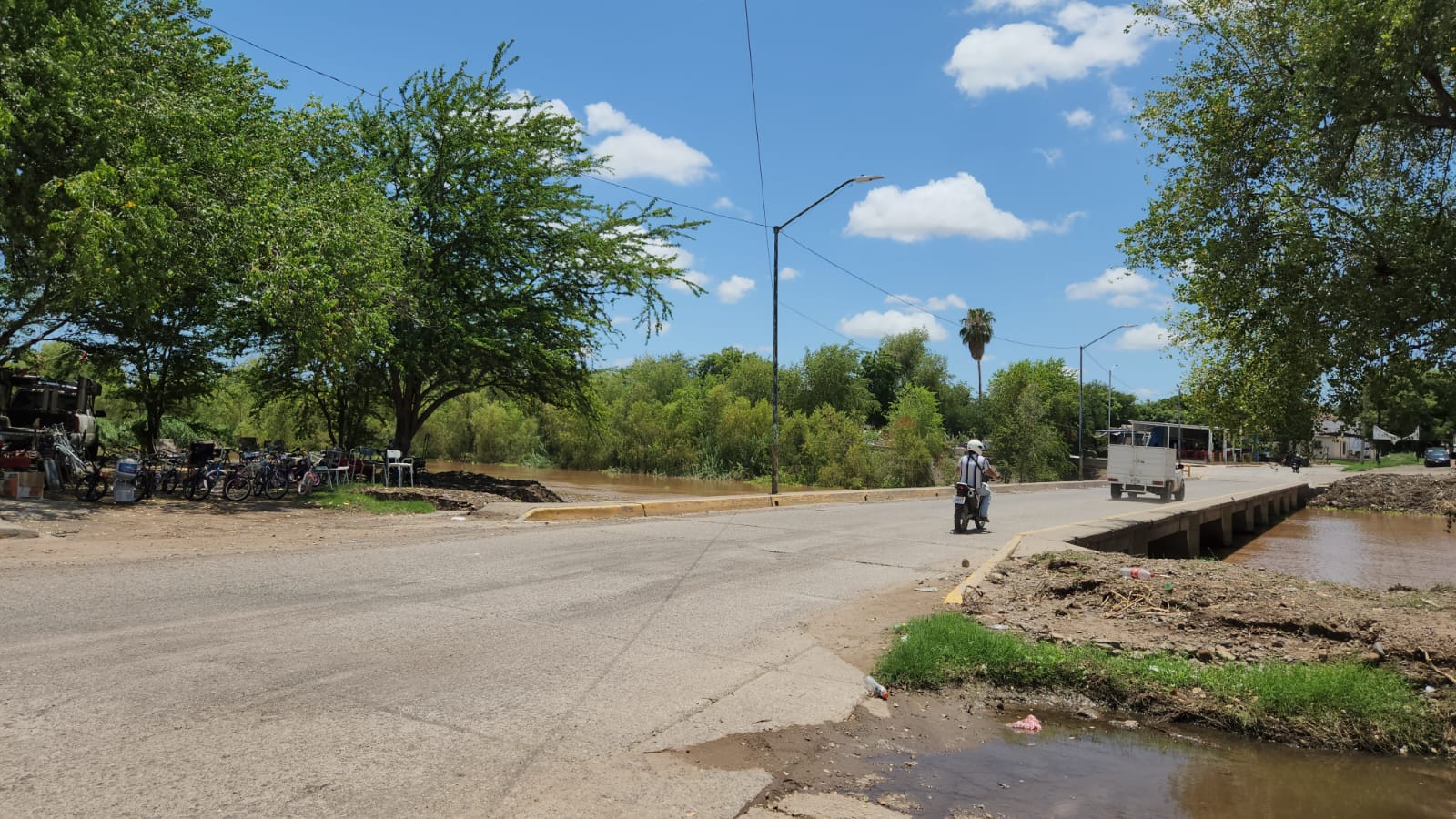 "No hay nada de qué preocuparse", el río Sinaloa, en Guasave, va a la baja