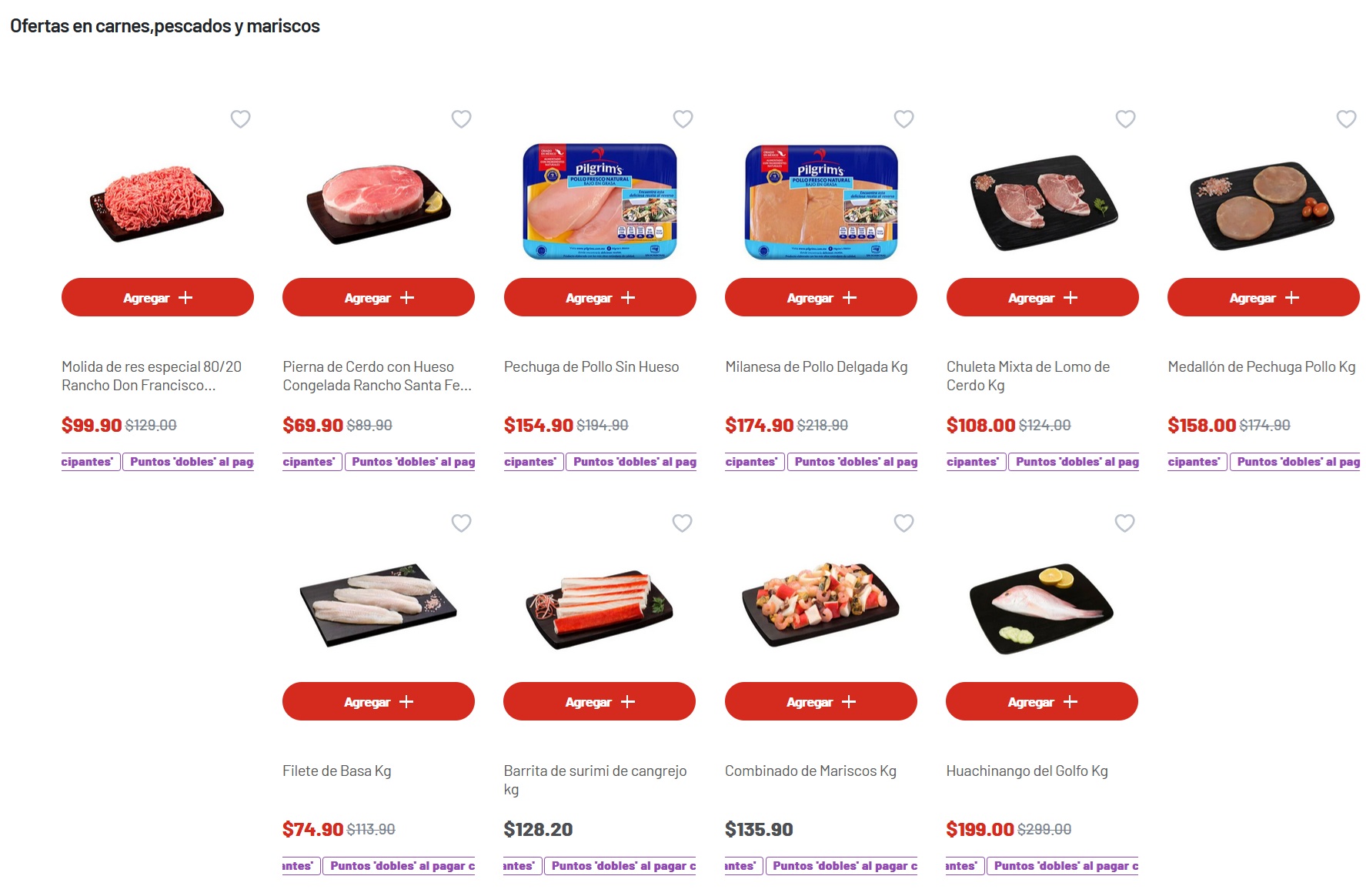 Ofertas de Soriana en carnes y pescados
