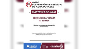 suspensión de agua en el burrion guasave sinaloa