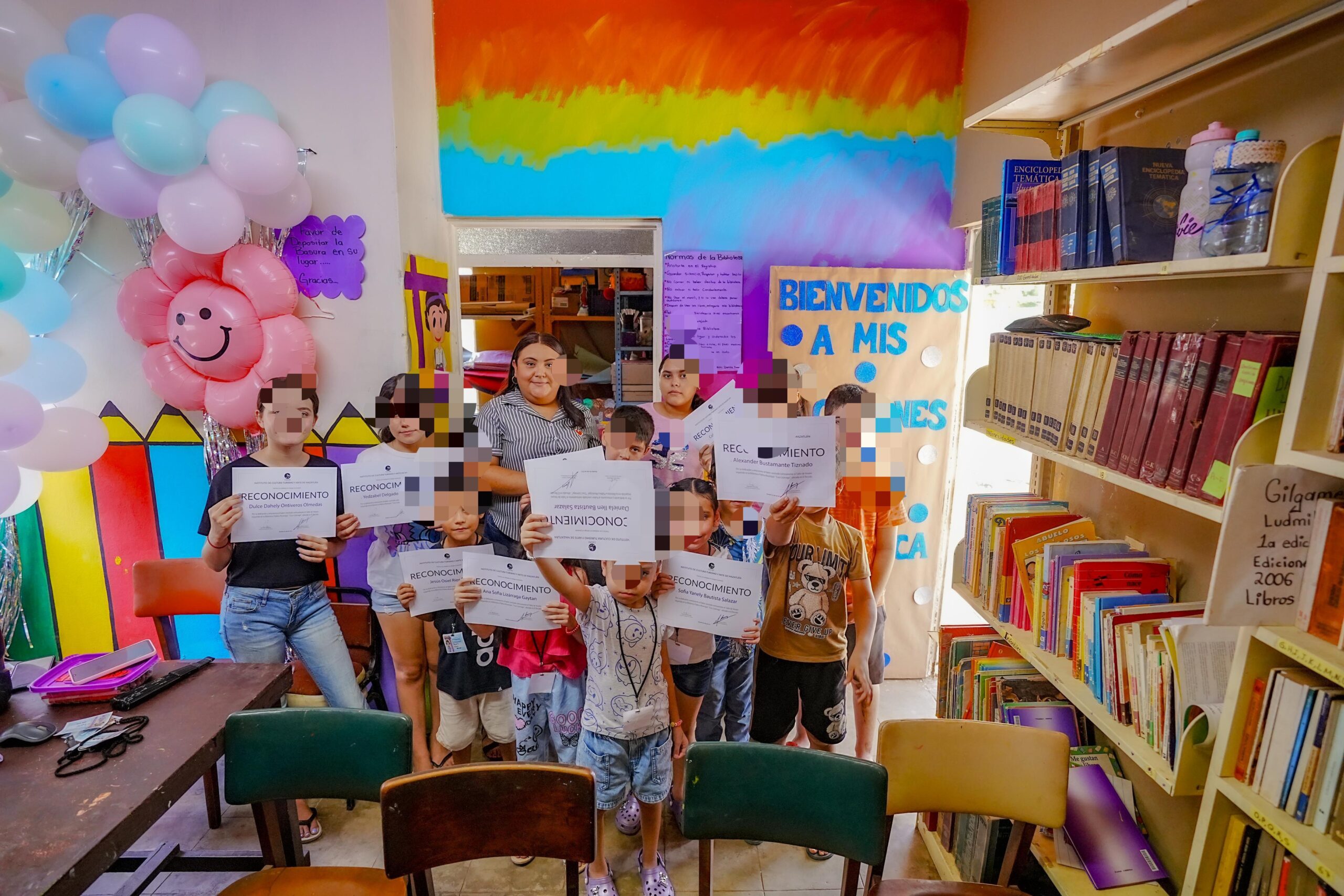 Taller de verano "Factor sorpresa" en biblioteca de El Recodo, Mazatlán