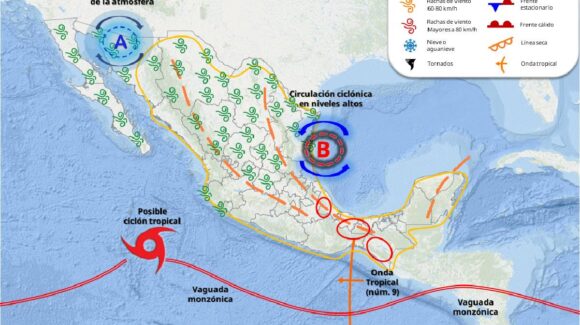 ¡Sería el lunes! Se mantienen en 80% las posibilidades de que surja la nueva tormenta Gil en el Pacífico