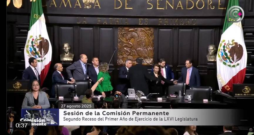 Alito Moreno y Noroña se van a los golpes tras sesión de la Permanente