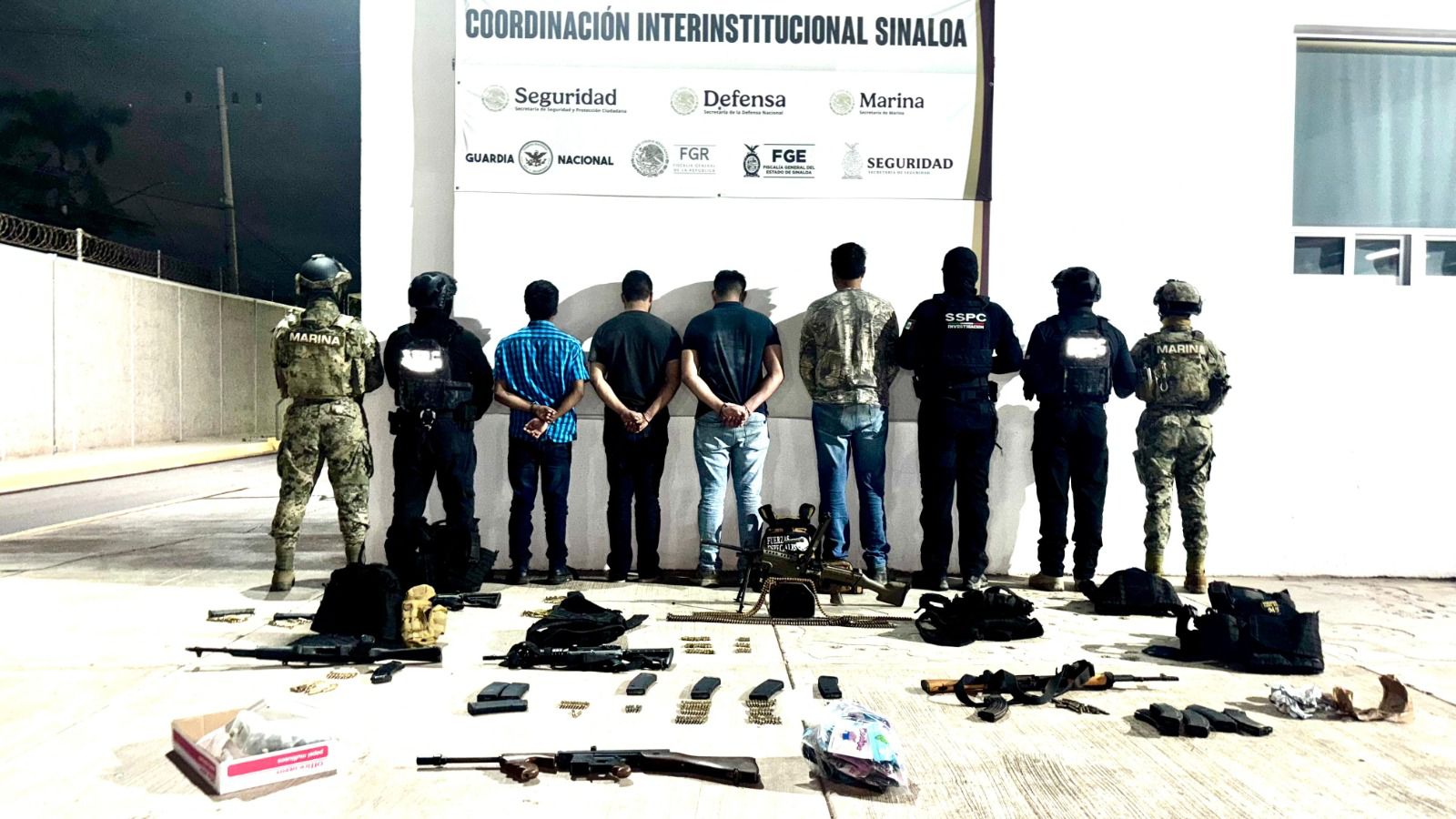 Detenidos en operativo de Las Tapias, Culiacán