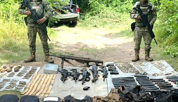 Ejército asegura diverso arsenal durante operativo realizado en Elota