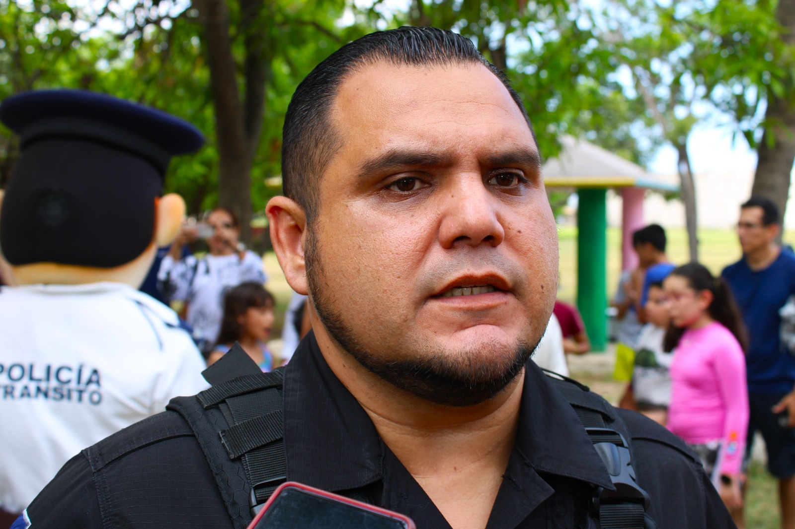 El secretario de Seguridad Pública y Tránsito Municipal, Jaime Othoniel Barrón Valdez