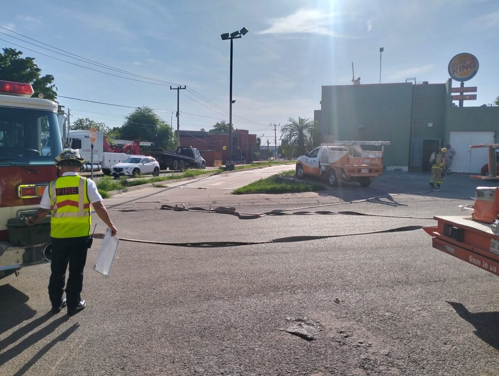 En Guasave, fuga de Gas LP obliga a Bomberos a evacuar a civiles