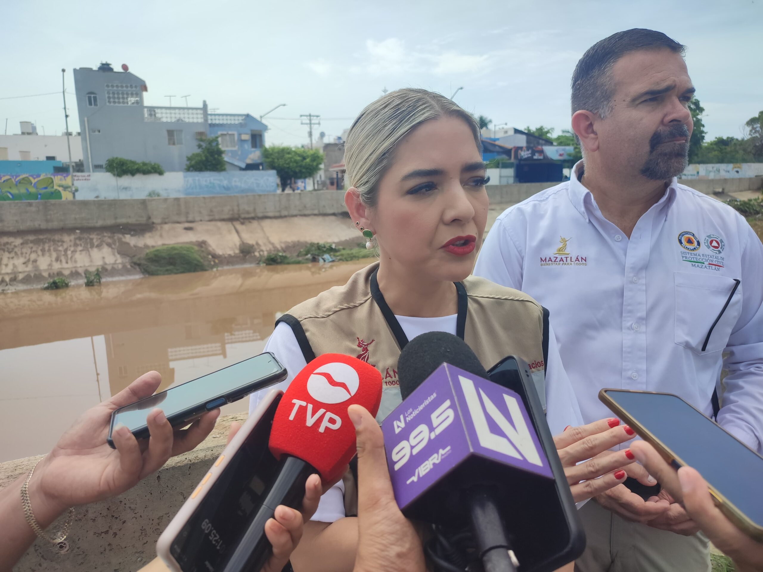 Estrella Palacios, alcaldesa de Mazatlán en entrevistas