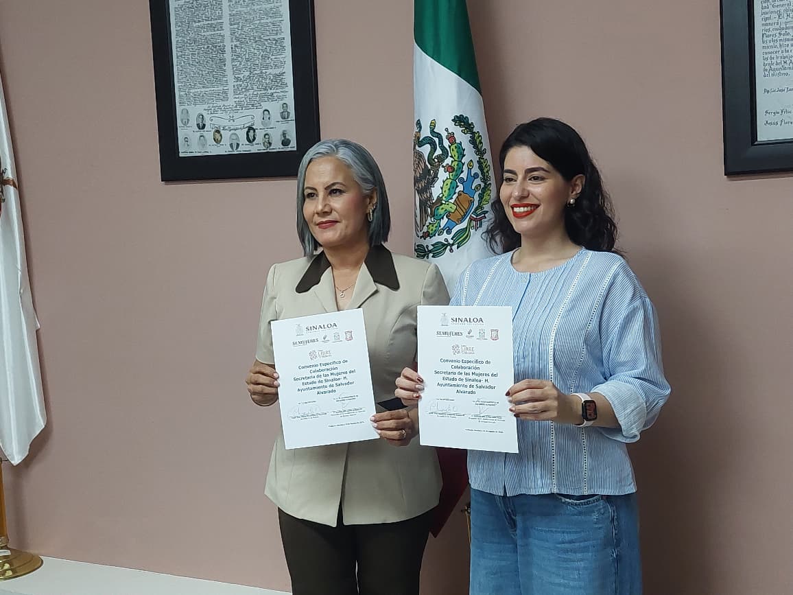 Firman convenio Salvador Alvarado y Semujeres