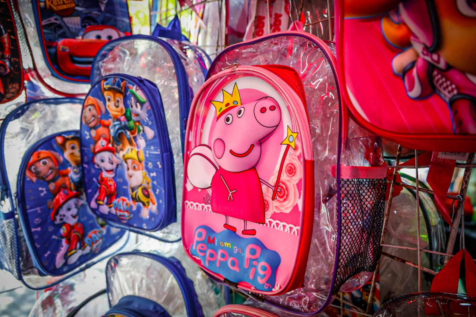 Los diseños y precios de las mochilas más buscadas en el Mercado Garmendia