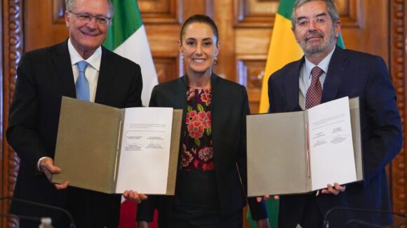 México y Brasil estrechan lazos: Sheinbaum recibe a Geraldo Alckmin en Palacio Nacional
