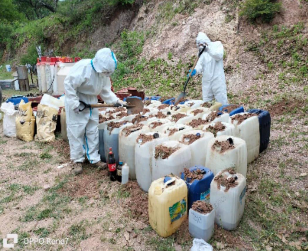 Militares destruyen material y un narcolaboratorio en Culiacán