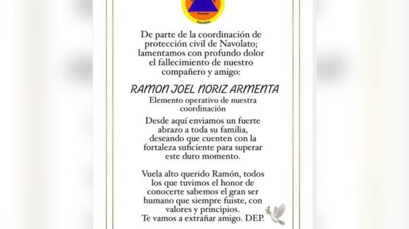 “Vuela alto querido Ramón”; Lamenta PC Navolato asesinato de uno de sus elementos operativos