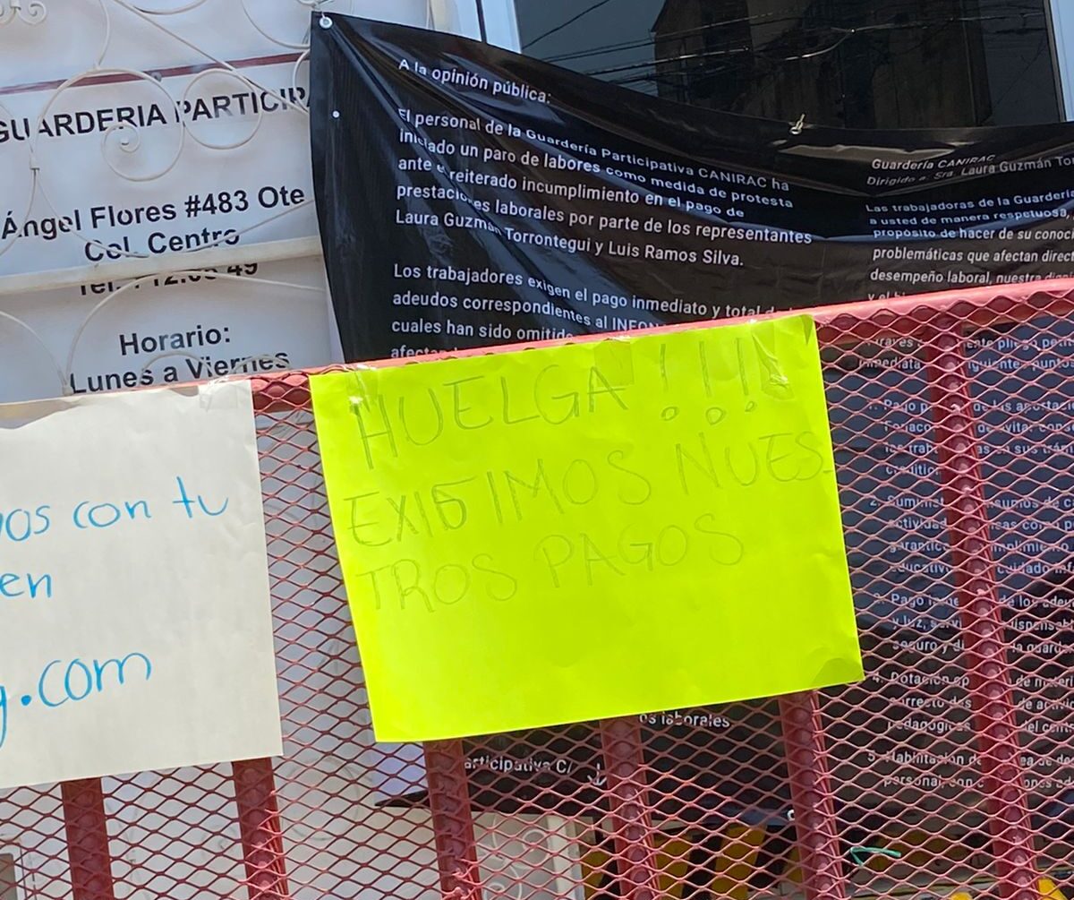 Trabajadores de Guarderia de CANIRAC suspenden labores por falta de pago