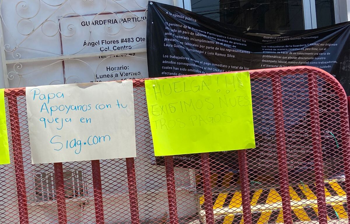 Trabajadores de Guarderia de CANIRAC suspenden labores por falta de pago