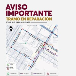 Tramo en reparación en Ahome