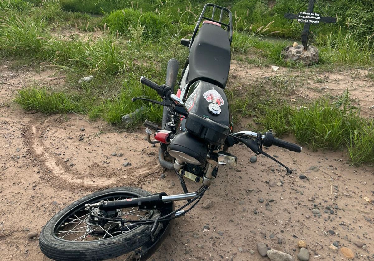 Motocicleta chocada
