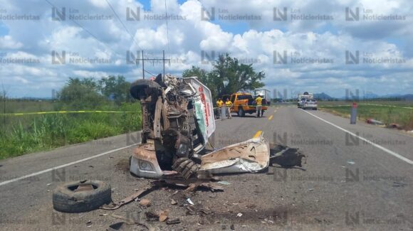 Choca camión repartidor de gas contra camioneta en Pericos, Mocorito; hay un fallecido