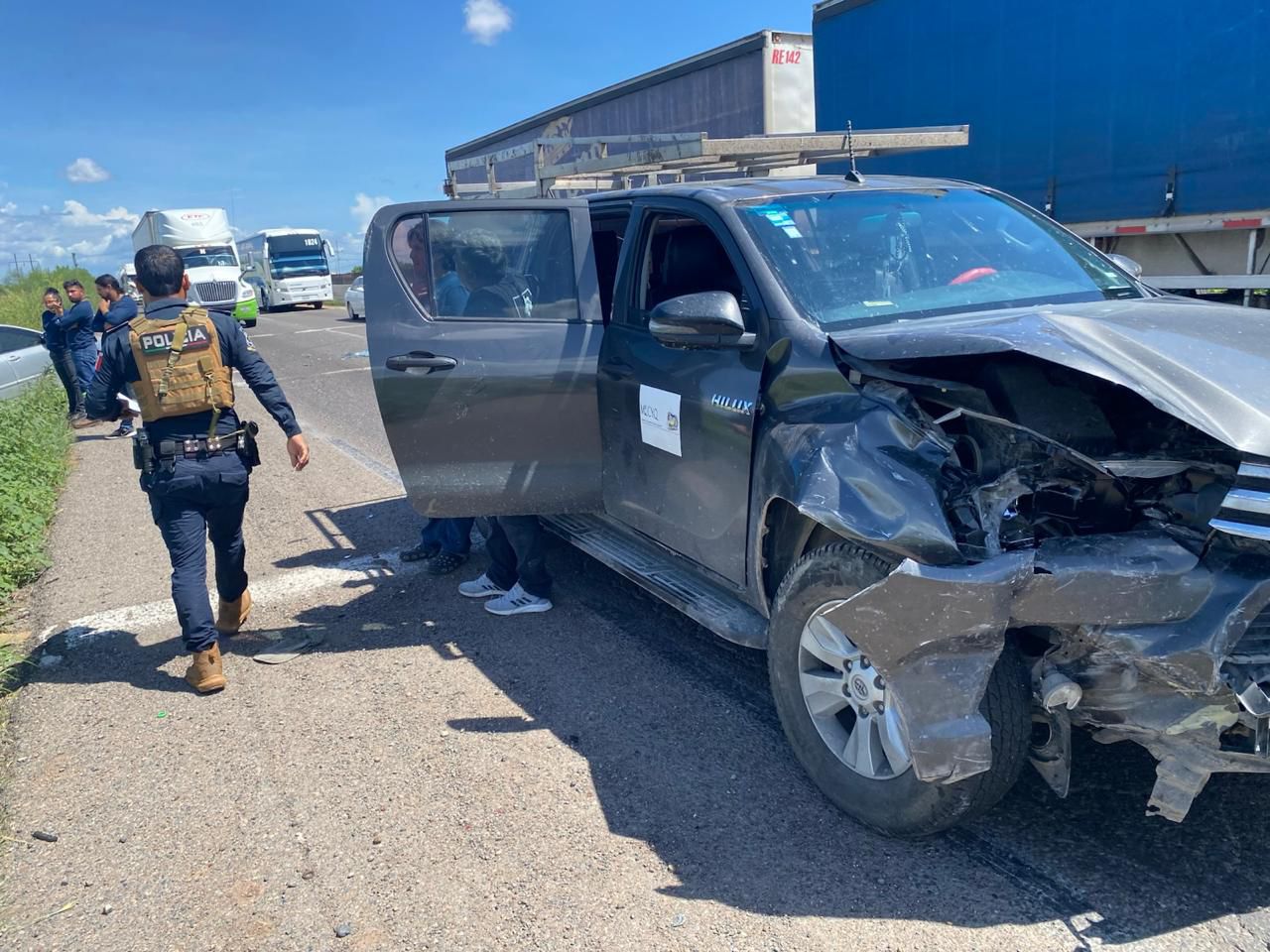 Accidente sobre la México 15, en Guasave