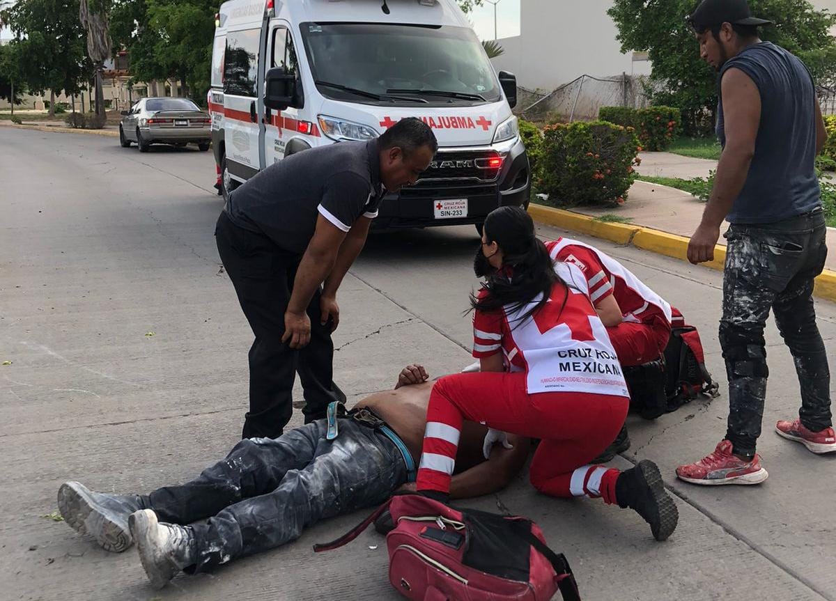 Albañil resulta lesionado tras accidente en Culiacán