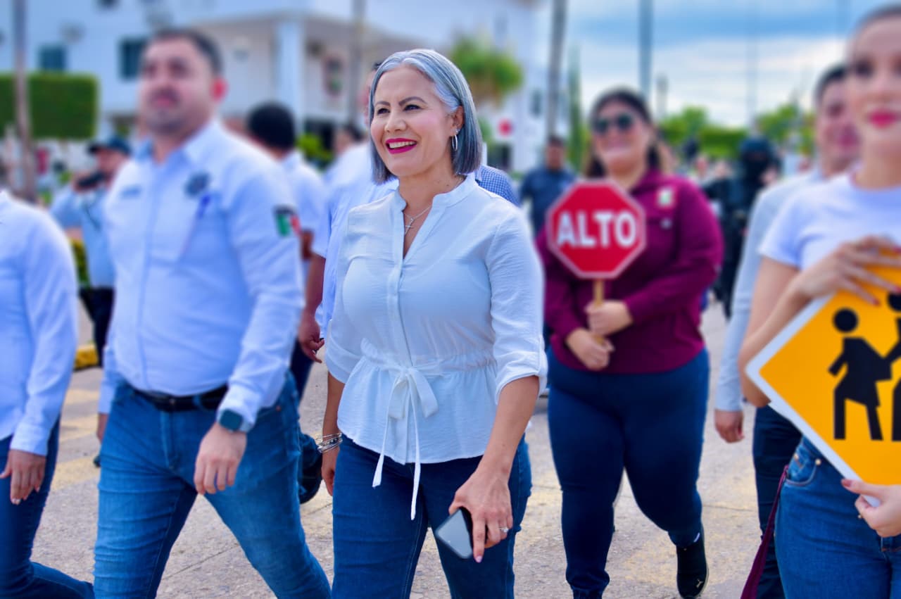 Marcha del Día Mundial del Peatón en Guamúchil