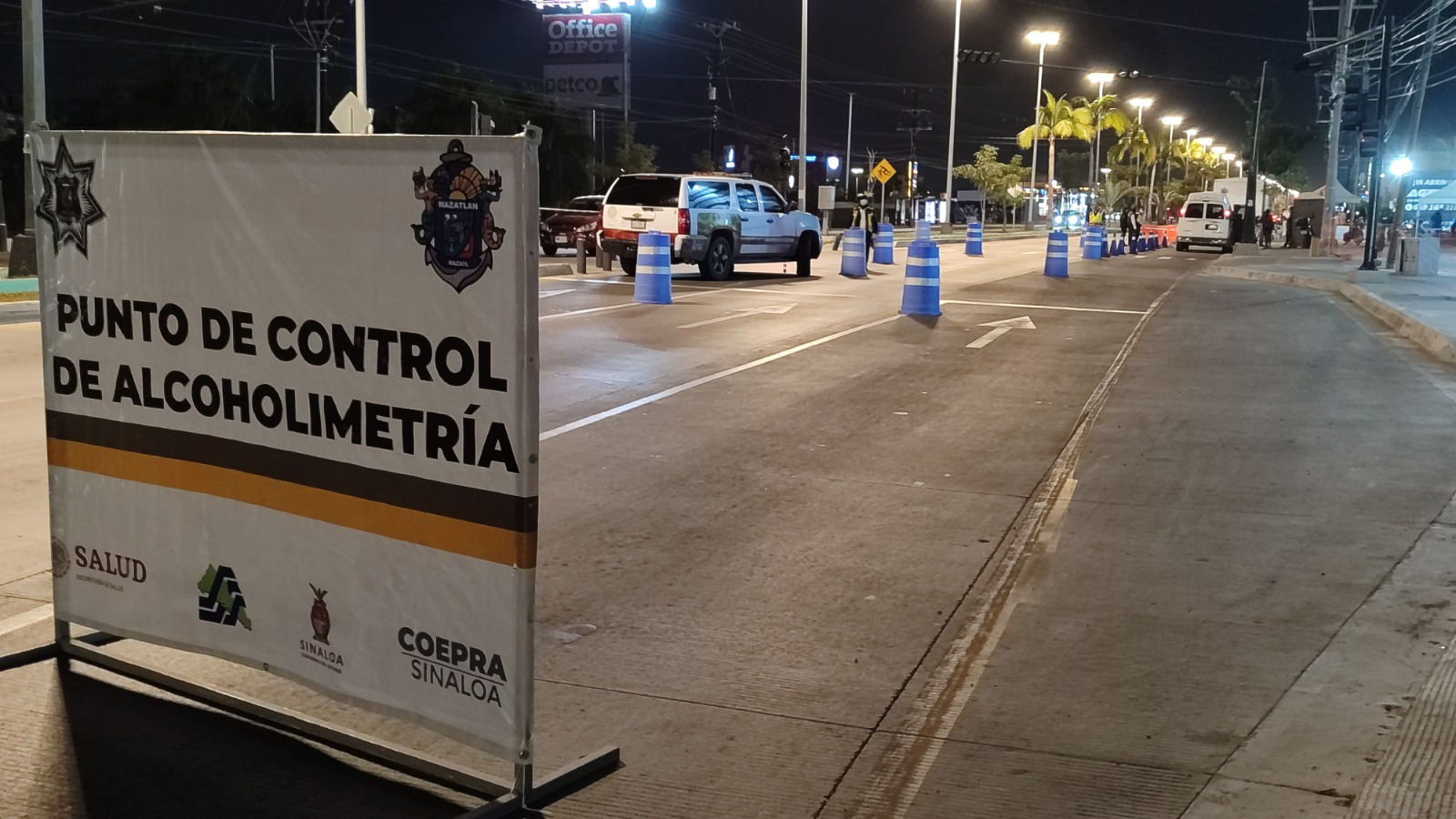 Alcoholímetro en Mazatlán