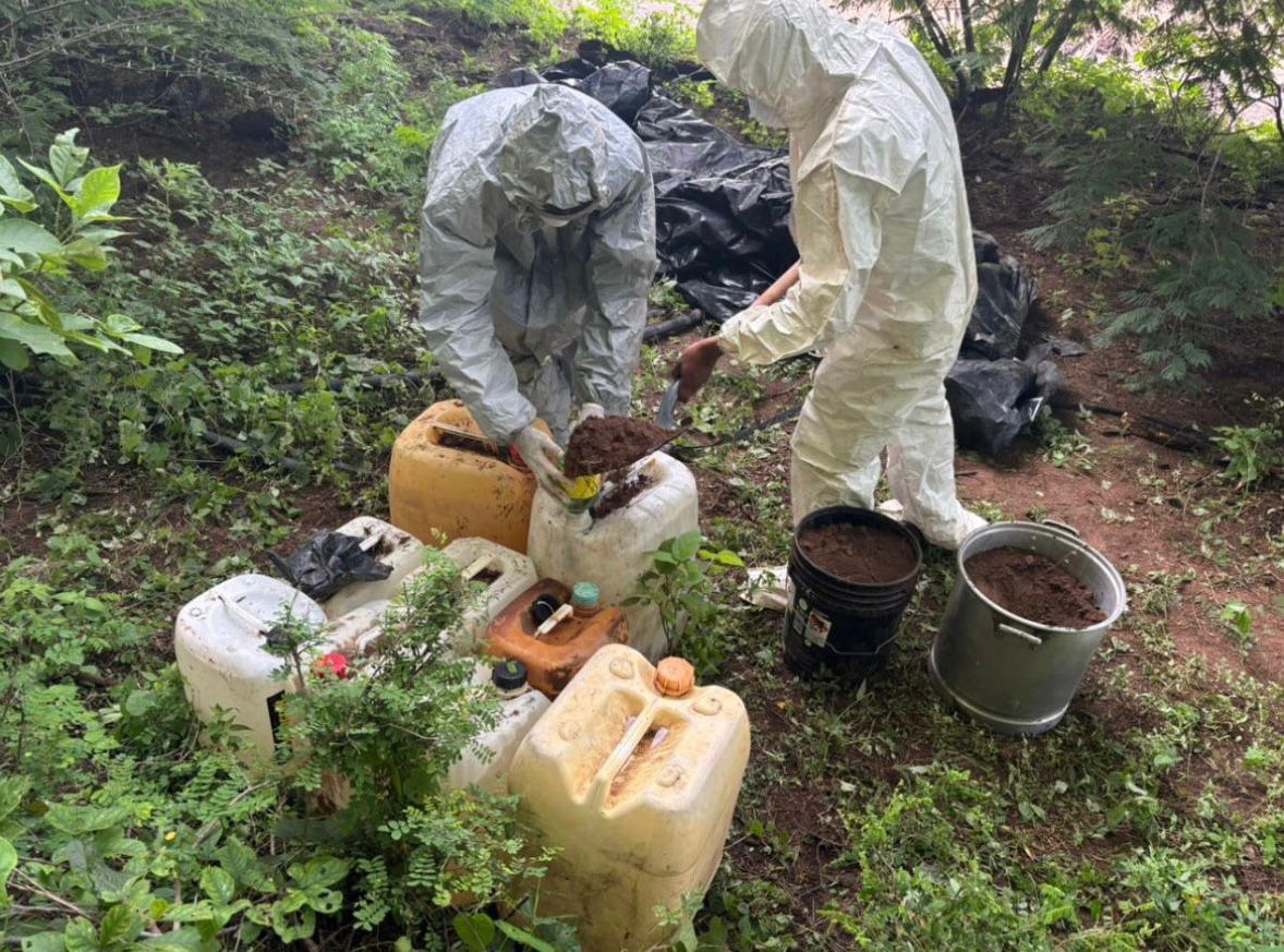 Área de almacenamiento de precursores químicos