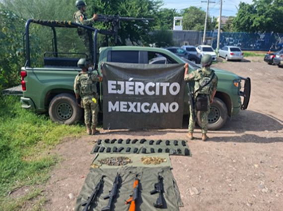 armas aseguradas en operativo en culiacan