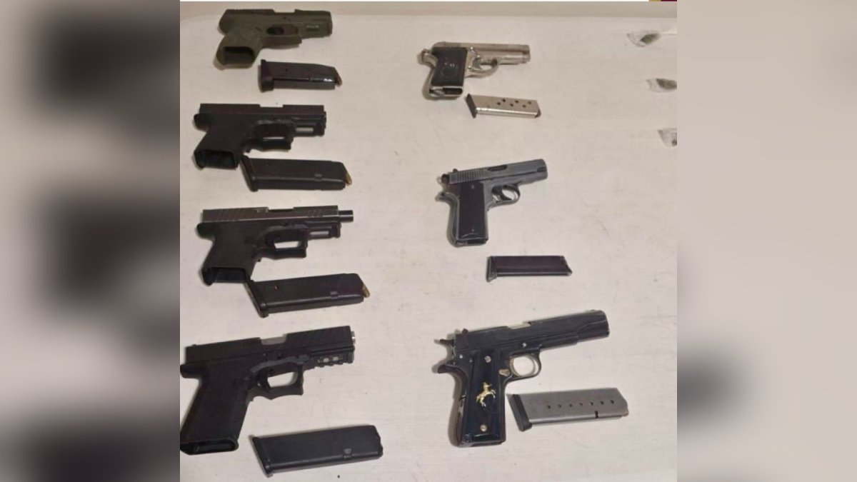 Armas decomisadas en el penal de Aguaruto