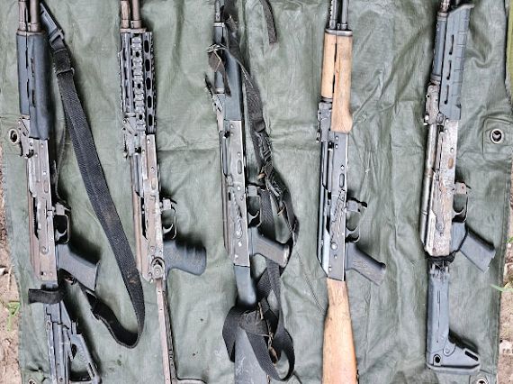 armas y unidad decomisada en escuinapa