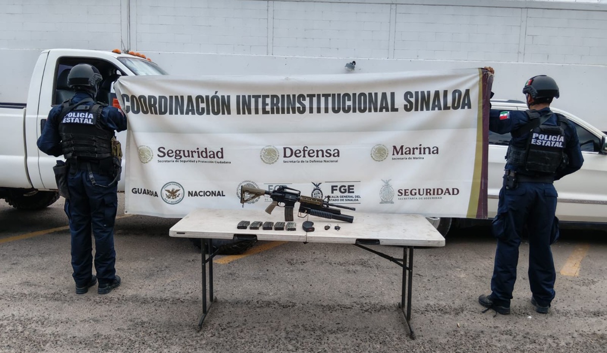 Aseguran armamento en San Pedro, Navolato