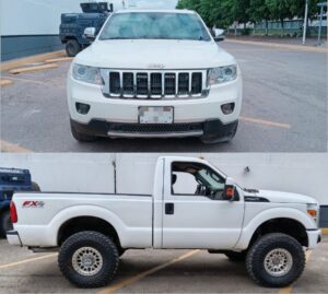 Aseguran camionetas, una de ellas con blindaje, en San Pedro, Navolato