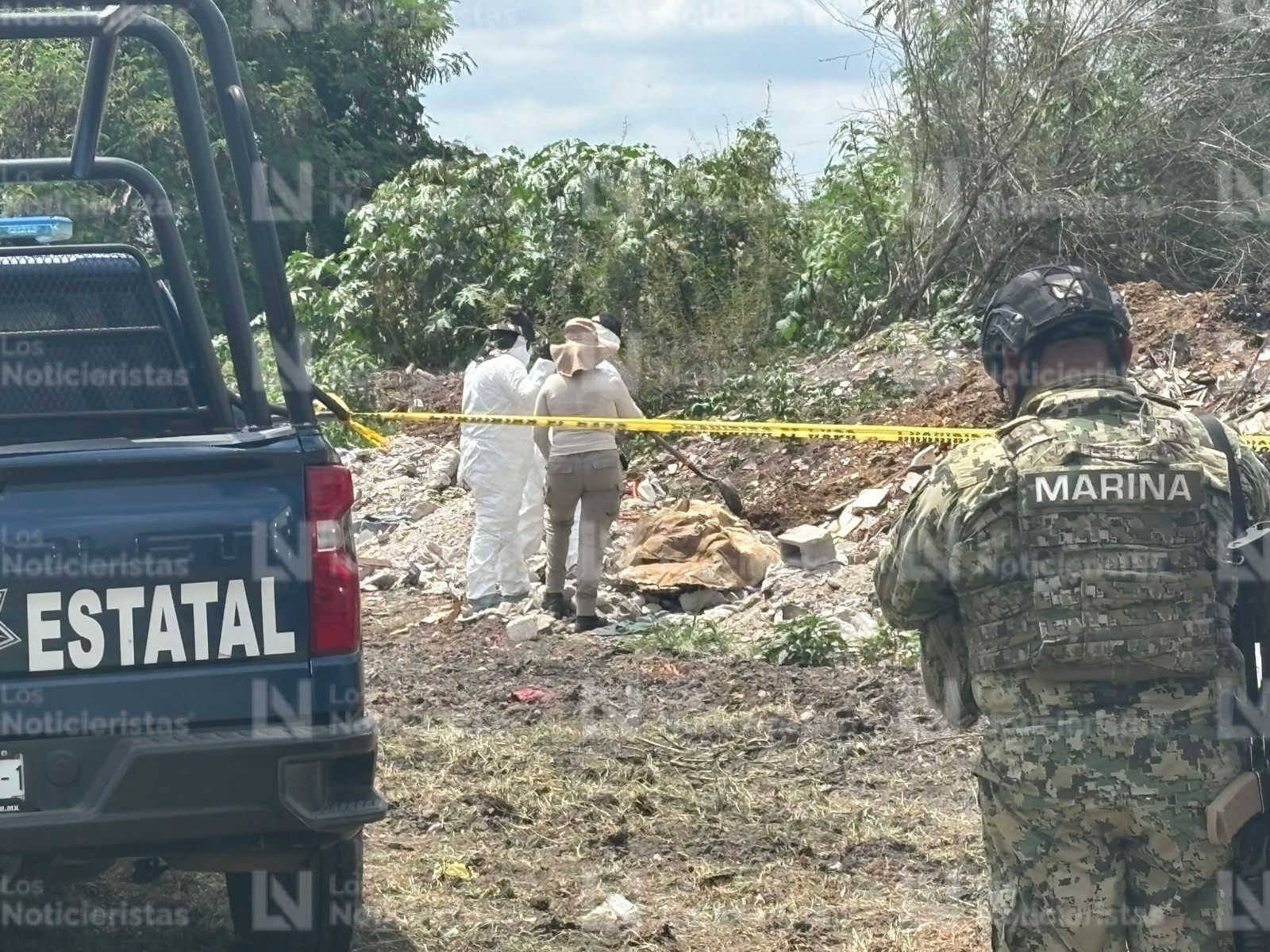 Búsqueda de osamentas humanas en sector Aeropuerto de Culiacán
