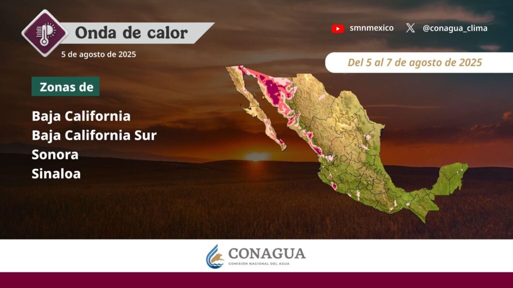 Mapa del clima caluroso en Sinaloa