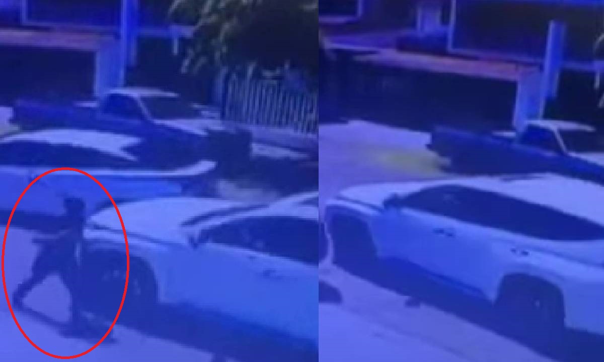 Momento del despojo de su camioneta al exsecretario de Salud de Sinaloa, Efrén Encinas