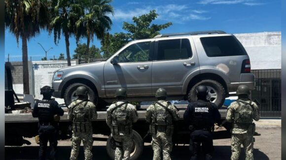 Operativo en Villa Juárez, Navolato, resulta en la recuperación de un vehículo robado