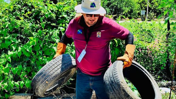 Seis toneladas de cacharros y 9 casos positivos de dengue en Guamúchil es el resultado hasta hoy de la campaña de descacharrización