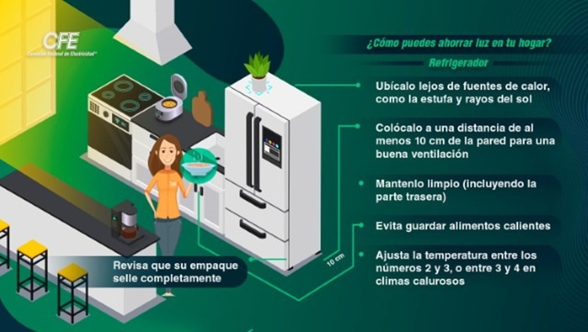 Recomendaciones de la CFE para el ahorro de energía con el refrigerador