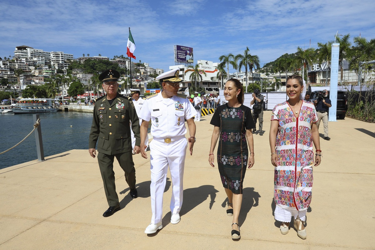 Claudia Sheinbaum en Acapulco en la presentación del Marinabús