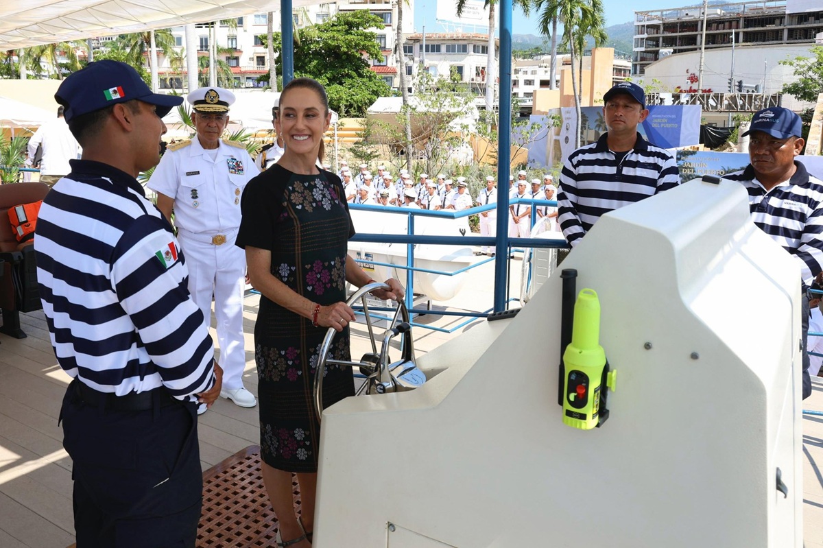 Claudia Sheinbaum en Acapulco en la presentación del Marinabús