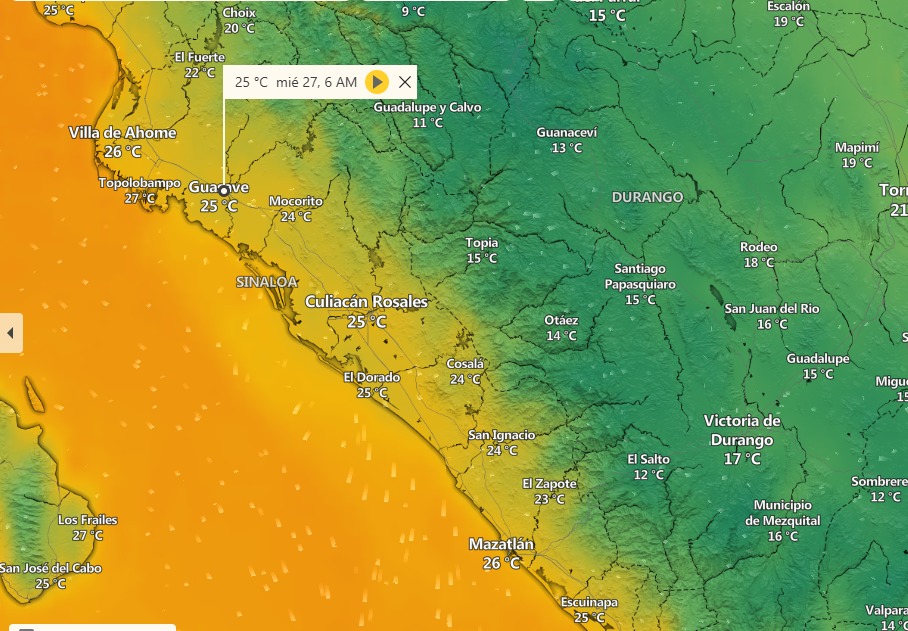 clima en sinaloa y mexico