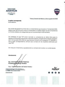 Comunicado de la Federación Mexicana de Futbol por la inseguridad en Sinaloa