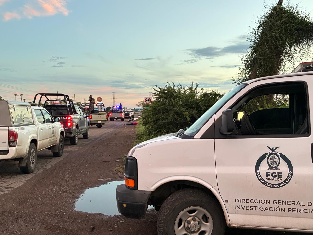 Zona donde se localizó un cuerpo sin vida al sur de Culiacán