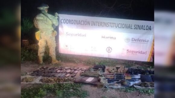 Decomisan arsenal en Cruz de Elota durante operativo interinstitucional