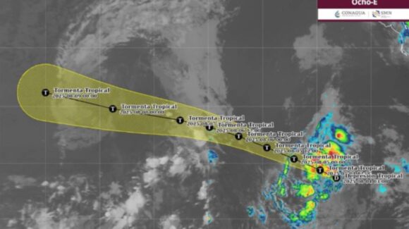 Se forma Depresión tropical Ocho-E en el Océano Pacífico