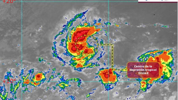 ¡Atentos! Se formó la Depresión Tropical Once-E en el océano Pacífico