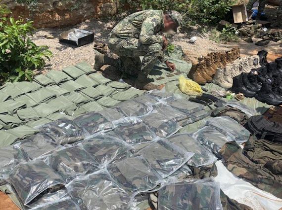 uniformes tacticos decomisados en san ignacio