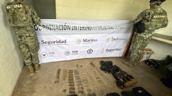 Desmantelan campamento en Cosalá: localizan cargadores, cartuchos y artefactos explosivos