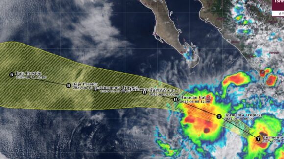 La tormenta tropical ‘Ivo’ se desplaza paralela a las costas del pacífico