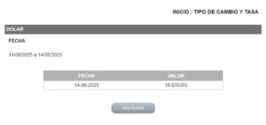 Precio del dólar en el Diario Oficial de la Federación