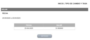 Precio del dólar en el DOF
